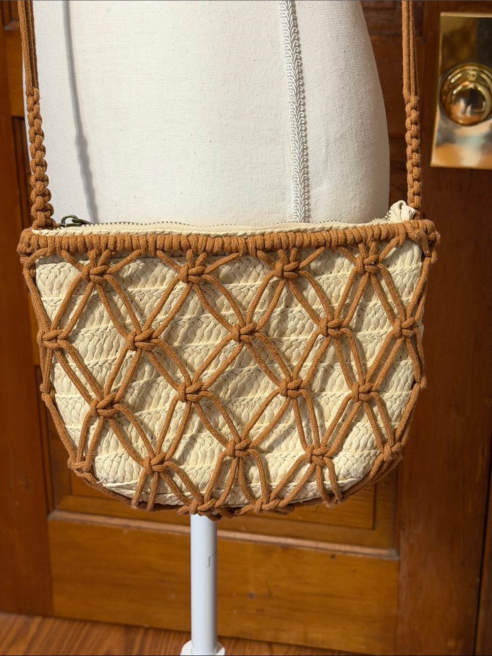Universal Thread Woven Macrame Crossbody Bag